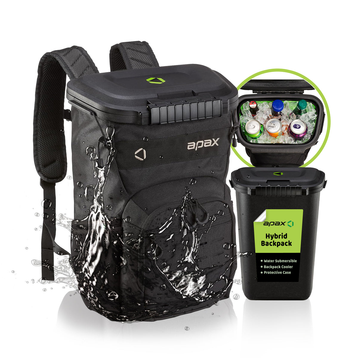 Apax Sport Hybrid Everyday Travel Backpack with Waterproof Backpack Cooler